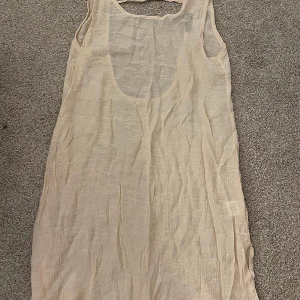 Shein Women's Cream and Tan Dress